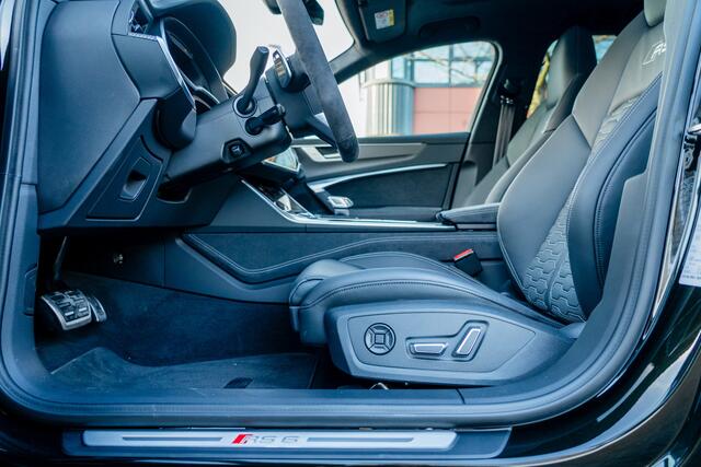 Audi RS6 Performance Quattro 630pk Dark olive green Porsche (Audi Exclusive) | B&O Advanced | Dynamic plus incl. keramische remmen | RS design pakket grijs plus | Alcantara hemel | DRC | assistentiepakket plus | panorama dak | 22 inch Neodyme Performance velgen | 