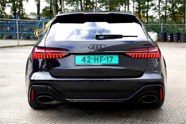 Audi RS6 Avant 4.0 TFSI 441kW/600pk Aut8 Quattro Performance LUCHTVERING + SOFTCLOSE + BANG&OLUFSEN + STANDKACHEL + 360 CAMERA + HEAD-UP DISPLAY + DUBBEL GLAS + ADAPT.CRUISE + LANE ASSIST + MATRIX LED + STOELVERWARMING&-VENTILATIE + HEAD-UP + EL.TREKHAAK + 22" LM-