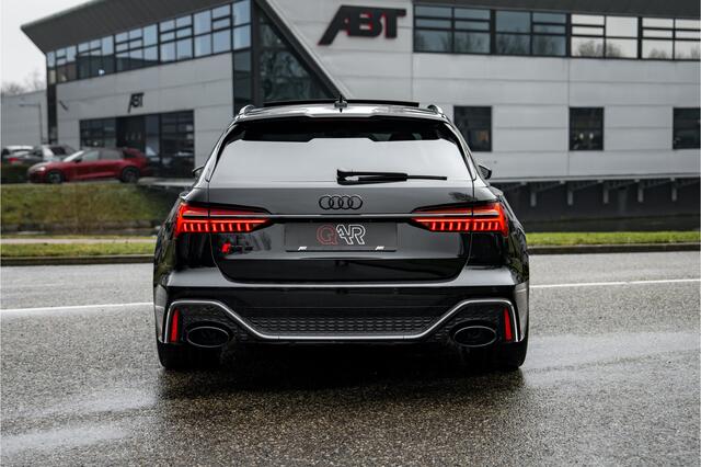 Audi RS6 Avant 4.0 TFSI 600pk quattro | Audi Exclusive | Dynamic plus | Keramische remmen | Design pakket rood | Alcantara hemel | Panorama dak | Assistentiepakket plus | B&O | Carbon interieur | HD Matrix Laser LED | Uitgebreid leder pakket | Servosluiting | Memo
