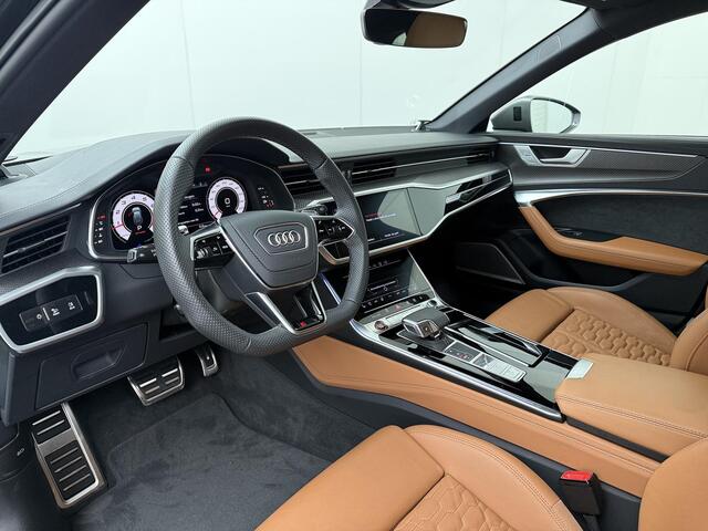 Audi RS6 Avant 4.0 TFSI Quattro performance | 630 PK | Trekhaak wegklapbaar | Bang & Olufsen Advance 3D | Panoramadak | Led Laser koplampen | 22" LM velgen | Nachtzicht | RS sportuitlaat | 280 km/h | Luxe lederen bekleding |