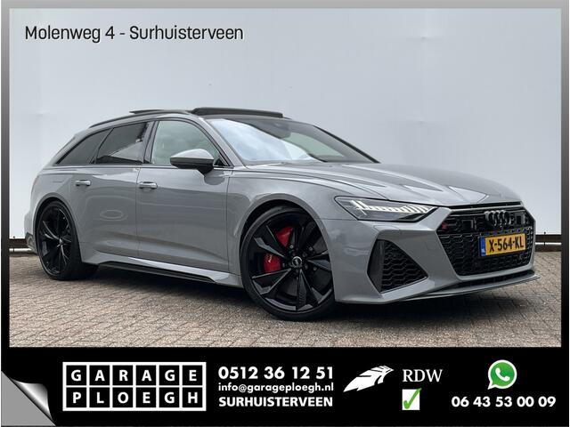 Audi RS6 4.0 TFSI 600PK Ceramic HUD Carbon Nardo 4WS Pano.dak Softclose B&O 360° Dealer-Serviced!
