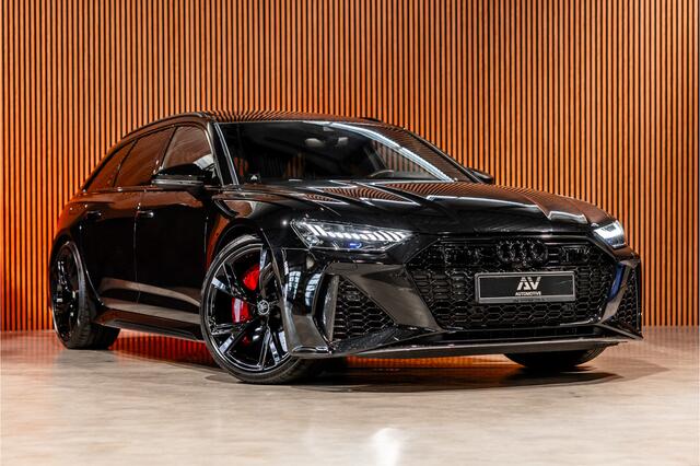 Audi RS6 Avant 4.0 TFSI Quattro | Keramisch | B&O Advanced | Dynamic PLUS | Carbon | Panorama | Nachtzicht | 4-wielbesturing | Stoelventilatie | Softclose | Head-Up | Standkachel | Laser