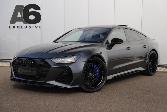Audi RS7 4.0 TFSI RS 7 Sportback Quattro 750PK 23 inch Velgen Downpipes Ceramic B&O High End Alcantara Hemel Dynamic Plus Pack 4-wiel Sturing Softclose Stoelverkoeling Panoramadak Laser LED HUD 360 Camera Full Options! Nieuwstaat!