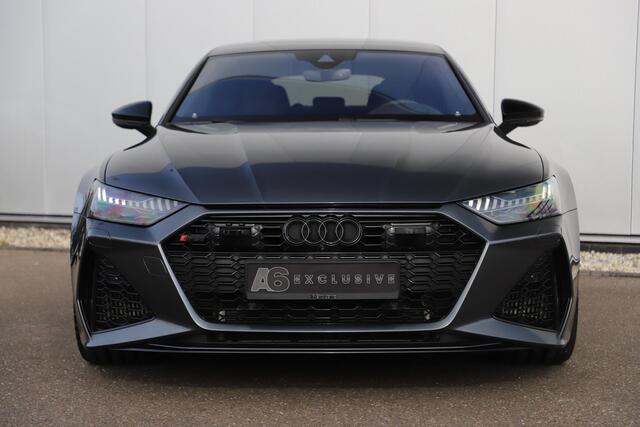 Audi RS7 4.0 TFSI RS 7 Sportback Quattro 750PK 23 inch Velgen Downpipes Ceramic B&O High End Alcantara Hemel Dynamic Plus Pack 4-wiel Sturing Softclose Stoelverkoeling Panoramadak Laser LED HUD 360 Camera Full Options! Nieuwstaat!
