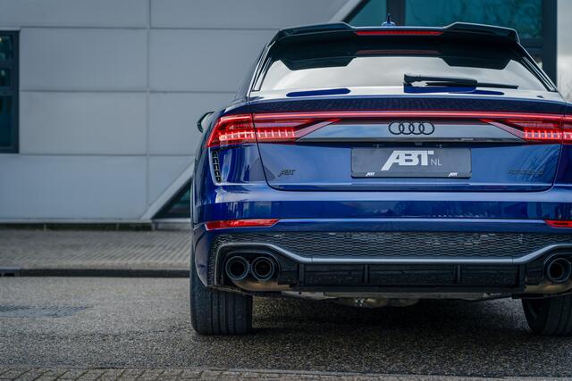 Audi RSQ8 ABT RSQ8-S 700 ABT Carbon fenders | ABT HR23 Glossy Black | Dynamic plus | carbon exterieur | Designo Mystic blauw (Audi Exclusive) | Keramische remmen | Panorama dak | alcantara hemel | RS design pakket ro Assistentie pakket plus | Uitgebreid leder pakke