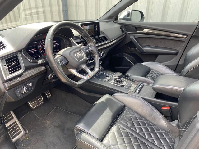 Audi SQ5 3.0 TFSI 354 pk SQ5 Quattro Pro Line Plus S-Line / Lucht-Vering/ RS-Stoelen/ Pano-Dak/ Head-Up/ 360-Camera/ Keyless/ B&O-Sound/ Adap.Cruise/ Matrix-Led/ Trekhaak/ 21'' LMV