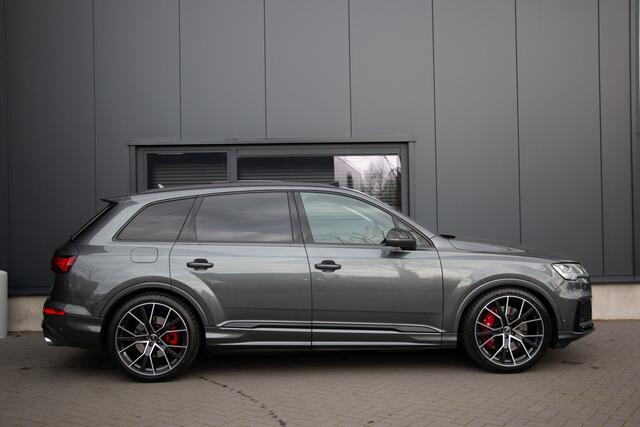 Audi SQ7 4.0 TFSI SQ7 V8 507PK 7-Persoons | ACC | 360 Cam | Pano | B&O | Laser | Carbon | Achterasbesturing | Lane & Side Assist | 22"| E.TH 3500KG | Memory | Luchtvering| Keyless Entry | Stuurverwarming | Apple & Android Carplay | BTW | N.P: ¤207.366 | Fabrieksga