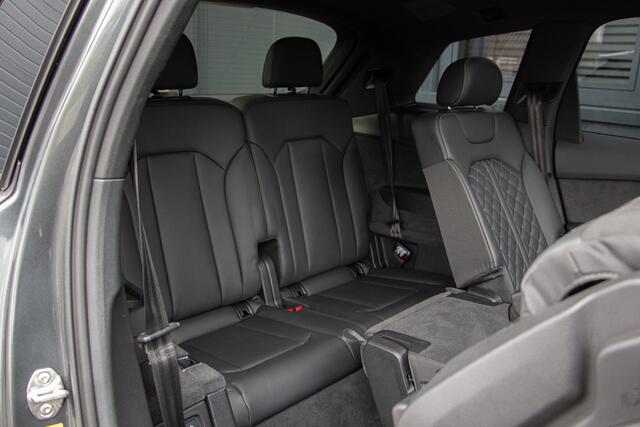 Audi SQ7 4.0 TFSI SQ7 V8 507PK 7-Persoons | ACC | 360 Cam | Pano | B&O | Laser | Carbon | Achterasbesturing | Lane & Side Assist | 22"| E.TH 3500KG | Memory | Luchtvering| Keyless Entry | Stuurverwarming | Apple & Android Carplay | BTW | N.P: ¤207.366 | Fabrieksga