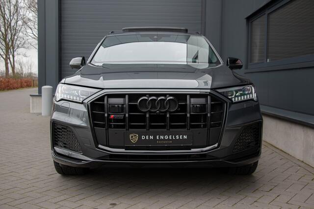 Audi SQ7 4.0 TFSI SQ7 V8 507PK 7-Persoons | ACC | 360 Cam | Pano | B&O | Laser | Carbon | Achterasbesturing | Lane & Side Assist | 22"| E.TH 3500KG | Memory | Luchtvering| Keyless Entry | Stuurverwarming | Apple & Android Carplay | BTW | N.P: ¤207.366 | Fabrieksga