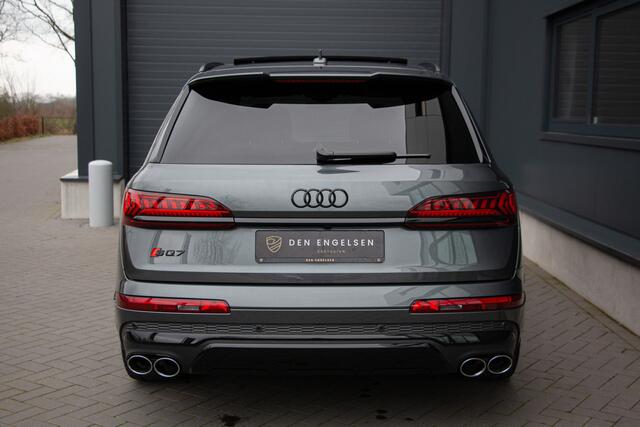 Audi SQ7 4.0 TFSI SQ7 V8 507PK 7-Persoons | ACC | 360 Cam | Pano | B&O | Laser | Carbon | Achterasbesturing | Lane & Side Assist | 22"| E.TH 3500KG | Memory | Luchtvering| Keyless Entry | Stuurverwarming | Apple & Android Carplay | BTW | N.P: ¤207.366 | Fabrieksga