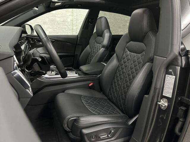 Audi SQ8 Q8 RSQ8 4.0 V8 | RS-Stoelen | Panorama | Massage | Ventilatie | 23'' | B&O Sound | Trekhaak | Bovag Garantie | Carbon | Luchtvering | Black-Optic | Nw.Pr, 220733,= | Memory | Leder | Matrix-LED | Carplay | 57800,= ex bpm en btw export | BTW Auto 81300,= 