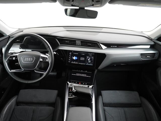 Audi e-tron Sportback 55 Quattro 95kWh Advanced Edition Plus Luchtvering Adaptive-Cruise Apple Carplay Android Trekhaak Elektr.Sport-Stoel+Leder/Alcantara+Verwarmd+Geheugen Lmv 20" Camera Matrix-LED 4 Zone Ecc Led PDC Keyless Audi sound system Lane-Assist Audi-smartp