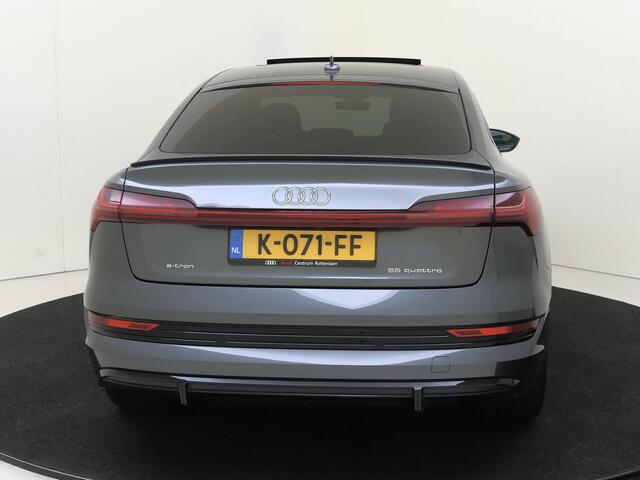 Audi e-tron Sportback 55 quattro S edition 95 kWh | Panoramadak | Luchtvering | 360 camera | Achteruitrijcamera | Adaptieve cruise control | Stoelverwarming | Dodehoek detectie |