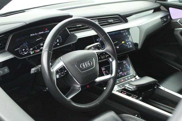 Audi e-tron e-tron 55 408pk quattro advanced 95 kWh Trekhaak 360Camera Cameraspiegels B&O Leder Keyless Head-Up Memory Panoramadak Navigatie