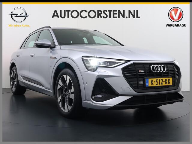 Audi e-tron Quattro S-Line Pano-dak Luchtvering Sportstoelen Zwarte-Hemel PTC Apple Carplay Androi Auto Leder/Alcantara Memory Navi Camera Pdc Edition 50 71kWh SOH 91% Stoelverwarming Led Elek.Stoelen DAB Elek.Achterklep Keyless Dealeronderhouden Origineel Nederlands