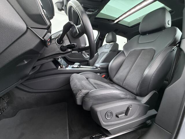 Audi e-tron Quattro S-Line Pano-dak Luchtvering Sportstoelen Zwarte-Hemel PTC Apple Carplay Androi Auto Leder/Alcantara Memory Navi Camera Pdc Edition 50 71kWh SOH 91% Stoelverwarming Led Elek.Stoelen DAB Elek.Achterklep Keyless Dealeronderhouden Origineel Nederlands