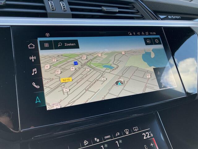 Audi e-tron Sportback 55 quattro 300kW/408PK S Line 95 kWh · Panoramadak · Leder · Luchtvering · Camera · Dodehoeksensor · Bang & Olufsen · Apple/Android Car Play · Head-up display · Adaptive Cruise Control ·