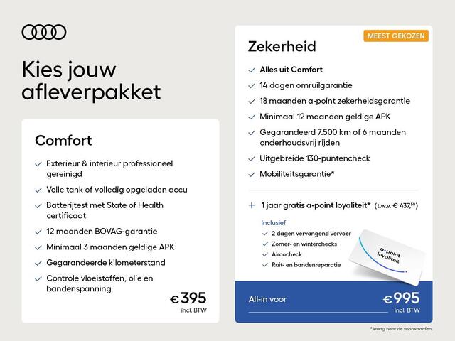 Audi e-tron 55 quattro Advanced edition Plus 95 kWh 408pk | Parkeersensoren | 21 inch Lichtmetalen velgen | Lederen bekleding