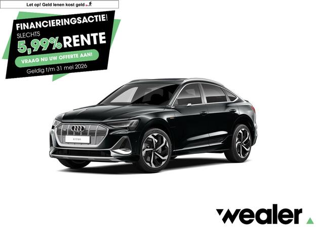 Audi e-tron Sportback 55 quattro S edition 95 kWh | 408 pk | SoH 100% | Trekhaak | Virtuele buitenspiegels | Panoramadak | Head-up display | Matrix LED koplampen |