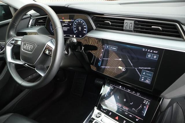 Audi e-tron 55 408pk Advanced edition Plus 95 kWh SOH 100% Trekhaak Leder Memory Stoelverwarming Luchtvering Navigatie