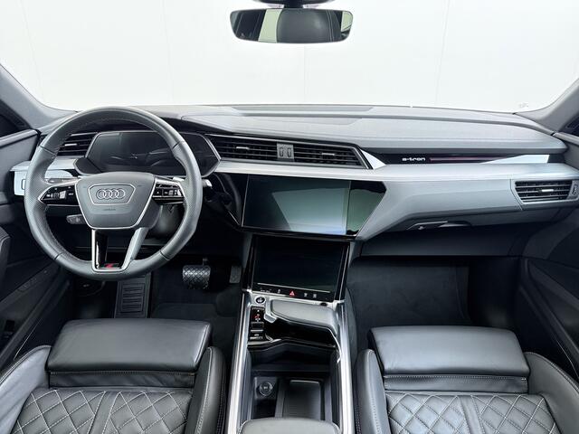Audi e-tron Sportback 55 Quattro 408PK S-Line Edition 95kWh Panoramadak Adap.Cruise Camera Leder+Verwarmd B&O-Audio Elek.Stoelen Memory Navi Apple Carplay Android Auto SOH 91% AWD Lmv 22" Elek.Achterklep Privacy Glas Isofix 4WD Origineel Nederlandse Auto