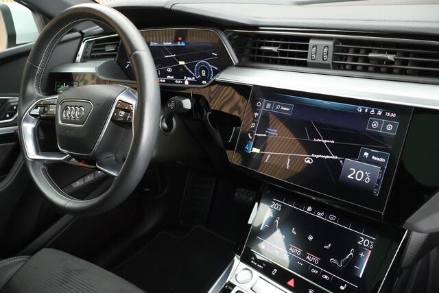 Audi e-tron Sportback 50 313pk quattro S edition 71 kWh SOH 98% Camera Stoelverwarming Matrix LED Luchtvering Memory Virtual Cockpit Panoramadak Navigatie 2x S-Line