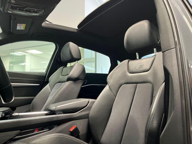 Audi e-tron Sportback 55 Quattro S edition 95 kWh 408pk · Panoramadak · Luchtvering · Virtual Mirror's · 360 Camera · Apple/Android Cra Play · Head-Up · 21'' Inch ·