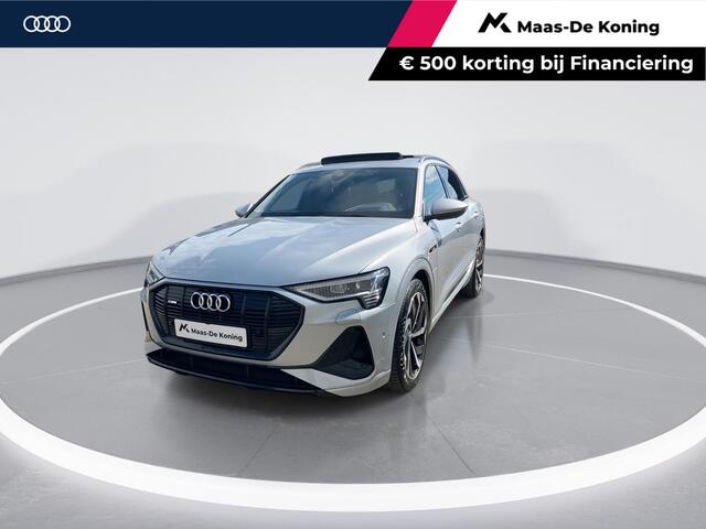 Audi e-tron 55 300kW/408PK S Line 95Kwh · SOH 94,6% · Panoramadak · Leder/Alcantara · 360°Camera + Parkeersensoren · Stoelverwarming ·