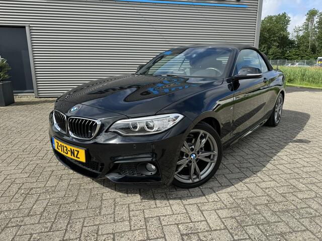 BMW 2-SERIE Cabrio 218i High Executive M Sport 18 inch Xenon Lederen interieur PDC Navigatie Stuurverwarming Stoelverwarming 18 Inch