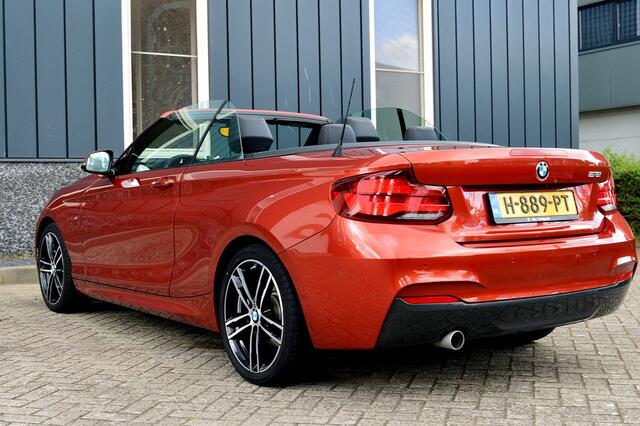 BMW 2-SERIE Cabrio 218i M-Sport High Executive Edition Rijklaarprijs-Garantie Navigatie Leder Sport interieur led camera windscherm