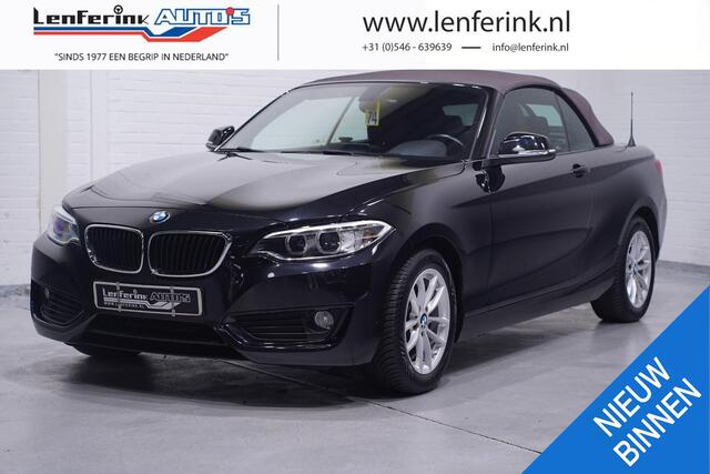 BMW 2-SERIE Cabrio 218i High Executive navigatie-Full sattelbraun leder Bi-xenon Led PDC v+a stoelverwarming windscherm