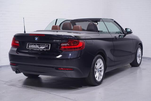 BMW 2-SERIE Cabrio 218i High Executive navigatie-Full sattelbraun leder Bi-xenon Led PDC v+a stoelverwarming windscherm