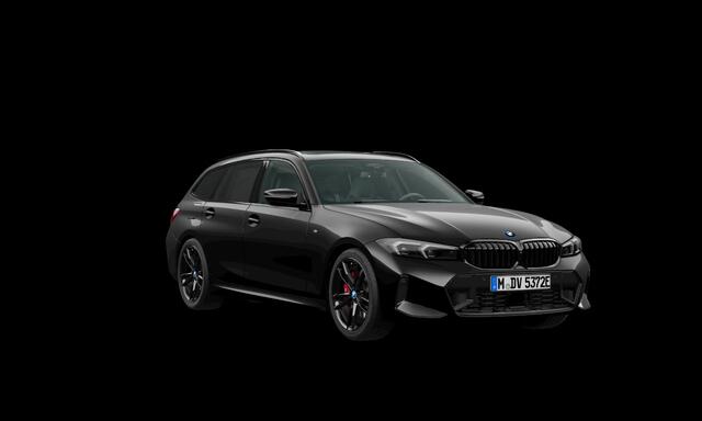 BMW 3-SERIE Touring 330e xDrive M Sport Pro, M stoelen, pano, 19", tr.haak, H/K, shadow line, carbon, memory, LED-kopl., privacy, NP85k