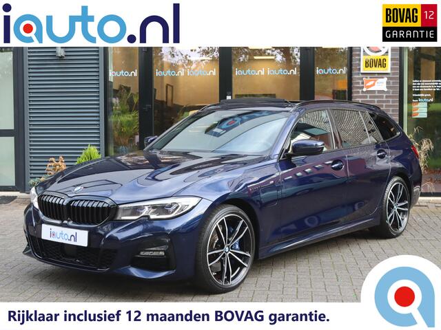 BMW 3-SERIE Touring 330e M-Sport Shadow Line Pano/Laser LED/Keyless/Head-up/DCC/Elek. stoel+mem/Dodehoek/19"/Trekhaak wegkl.
