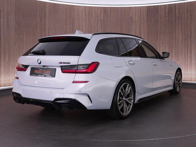 BMW 3-SERIE M340i xDrive Touring 374pk High Executive |Hockenheim Silver|M-sport stoelen|Laser LED|HUD|Apple Carplay|parkeercamera|stoelverwarming|ACC|19" lichtmetalen velgen|