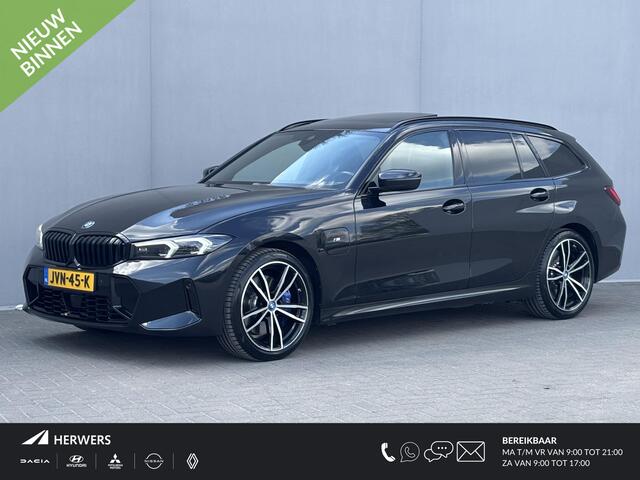 BMW 3-SERIE Touring 330e xDrive M-Sport Plug-in PHEV Shadow Line / Wide Screen / 1500kg Trekgewicht / M-pakket / Panorama dak / Parkeerassistent-pakket / 18" breedset LM wielen / Elektrische achterklep / Elektrische Stoelen / HUD / Apple Carplay/Android /