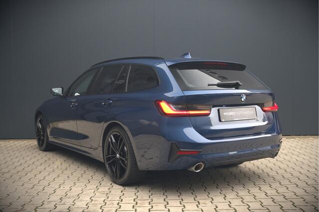 BMW 3-SERIE Touring 330e High Executive Sportline | Keyless | PDC | Leer | Hifi | Ambiance Verlichting | Stoelverwarming | Adaptive Cruise Control | BTW | LED | Shadow Line | Navigatie Prof. | DAB |