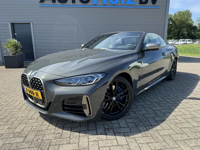 BMW 4-SERIE Cabrio M440i 374PK xDrive High Executive M Sport Nekverwarming 19 Inch DAB LED Stuurverwarming Harman-Kardon Stuurverwarming 360 graden Camera Head-Up Display Keyless Entry Laser Licht ACC Dravit Grau Carplay Vol!