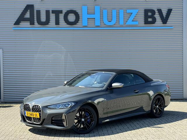 BMW 4-SERIE Cabrio M440i 374PK xDrive High Executive M Sport Nekverwarming 19 Inch DAB LED Stuurverwarming Harman-Kardon Stuurverwarming 360 graden Camera Head-Up Display Keyless Entry Laser Licht ACC Dravit Grau Carplay Vol!