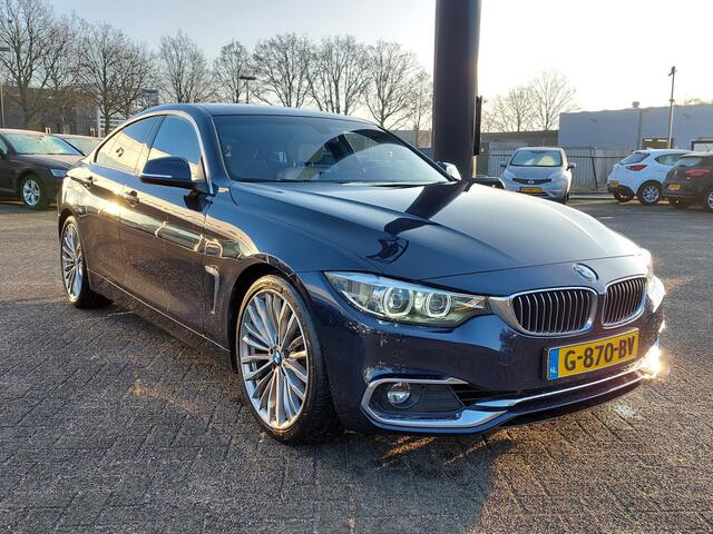 BMW 4-SERIE Gran Coupé 420i 184pk Automaat High Executive Luxury | Origineel NL | Navi | Clima | Cruise | Led Koplampen | Leder+Verwarmd | Licht+Regensensor | Mistlampen | Privacy Glass | 18''lm | Trekhaak