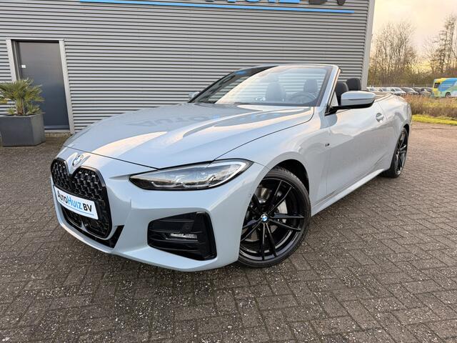 BMW 4-SERIE Cabrio 430i High Executive M Sport 19 Inch Leer Elek Stoelverstelling Nekverwarming Stuurwielverwarming ACC Brooklyn Grau Metallic