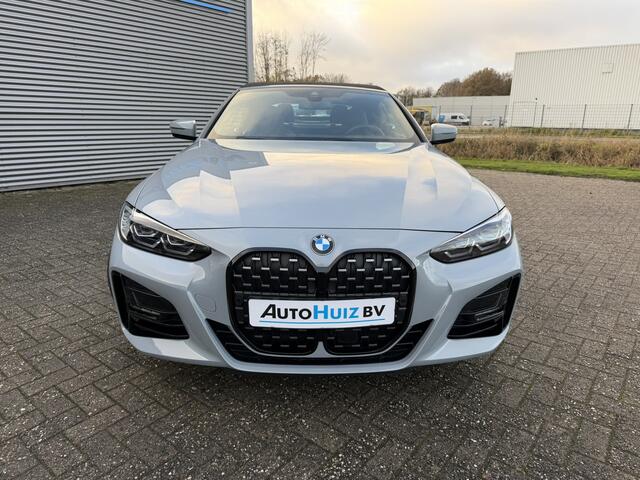 BMW 4-SERIE Cabrio 430i High Executive M Sport 19 Inch Leer Elek Stoelverstelling Nekverwarming Stuurwielverwarming ACC Brooklyn Grau Metallic