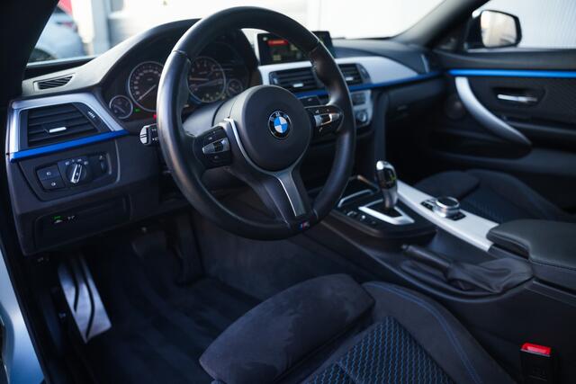 BMW 4-SERIE Gran Coupé 430i 252 pk High Executive M-Sportpakket / Frozen-Grey/ Led-Koplamp/ Schuif-Dak/ Head-Up/ Harman&Kardon/ Stoelverw./ Groot-Navi 19''LMV