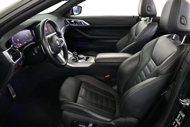 BMW 4-SERIE Cabrio 420i M-Sport (Sanremo Groen) / Leder / Laser-LED / Cam / CarPlay