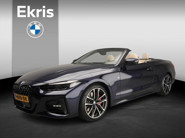 BMW 4-SERIE Cabrio 420i | M-Sportpakket | LED | Leder | HUD | Sportstoelen | Active cruise | Trekhaak | Windscherm | DAB | Harman-kardon sound | Alu 19 inch