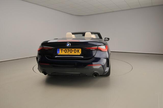 BMW 4-SERIE Cabrio 420i | M-Sportpakket | LED | Leder | HUD | Sportstoelen | Active cruise | Trekhaak | Windscherm | DAB | Harman-kardon sound | Alu 19 inch