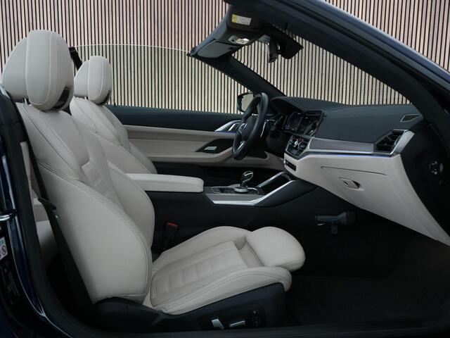 BMW 4-SERIE Cabrio M440i 374pk xDrive High Executive |M-sport|Harman&Kardon|Laser LED|nek verwarming|dealer o.h.|head-up|360 camera|memory|Apple Carplay|stoelverwarming|19" LMV|