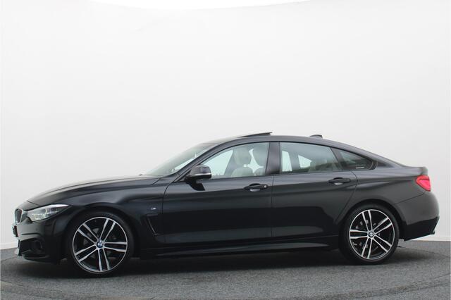 BMW 4-SERIE Gran Coupé 420i High Executive Leer, Panoramadak, Cruise, Verwarmd Stuurwiel, Bluetooth, Navigatie, LED, PDC, 19''