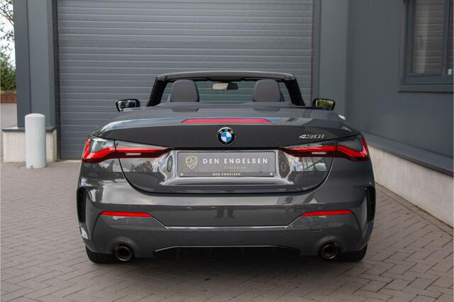 BMW 4-SERIE Cabrio 430i M-Sport 245PK | Dravitgrau | Memory | Leder | Cruise Control | Led | Sfeerverlichting | Dab+ | Camera | Alarmsysteem | Stoelverwarming | Dealer O.H