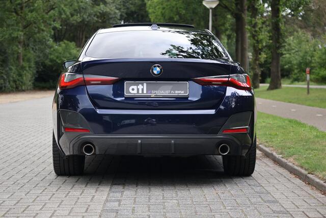 BMW 4-SERIE Gran Coupé 420i High Executive M-Sport | Pano | H&K | Drive ass Pro | 360 | Memory | Trekhaak | 19" | Leder | Alarm kl.3 | Etc.